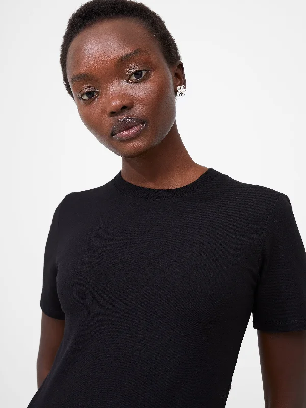 Rallie Cotton Crew Neck T-Shirt Zippered Front Buttoned Front Snap Front