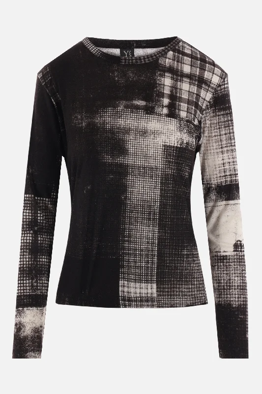 stretch jersey long-sleeved t-shirt Jersey Fabric Tulle Fabric Batik Fabric