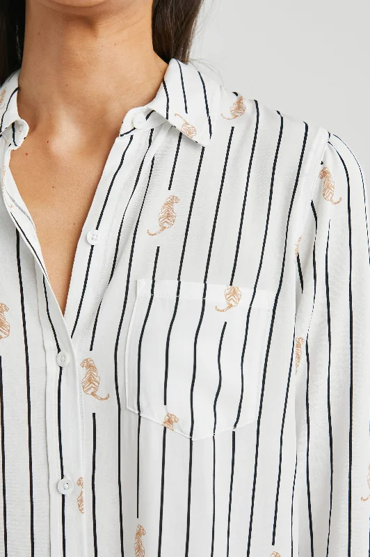 KATHRYN SHIRT - STRIPED TIGERS Seamless Knitted Crochet