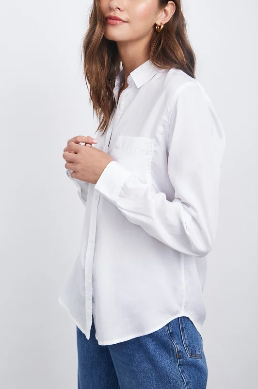 PALOMA SHIRT - WHITE Jersey Fabric Tulle Fabric Batik Fabric
