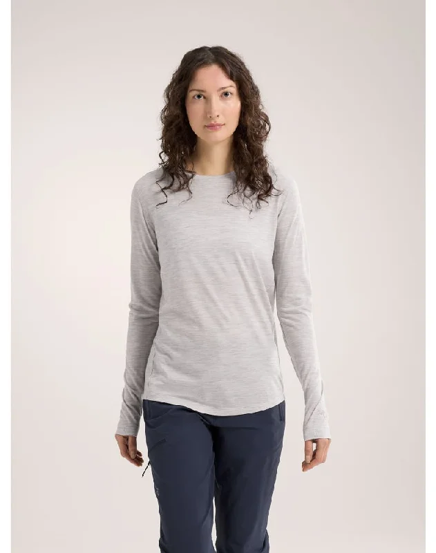 Lana Merino Wool Crew Neck Shirt LS Women's Elasticated Padded Insulated