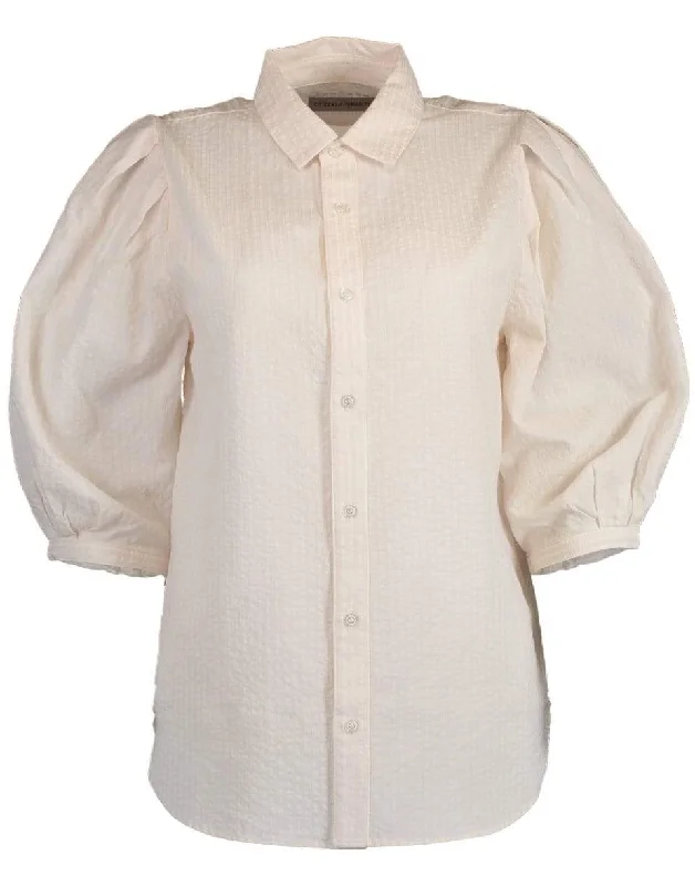Ines Pleat Half Sleeve Shirt Fashionable Trendy Casual