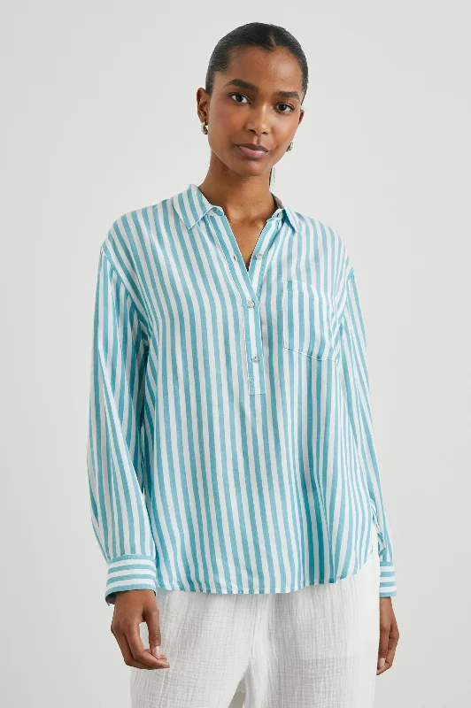 ELLE SHIRT - SALTAN STRIPE Knit Fabric Woven Fabric Fleece Fabric