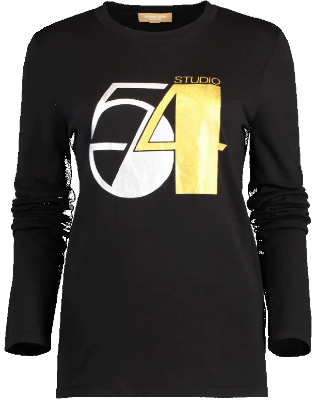 Studio 54 Cotton Long-Sleeve T-Shirt Knit Fabric Woven Fabric Fleece Fabric
