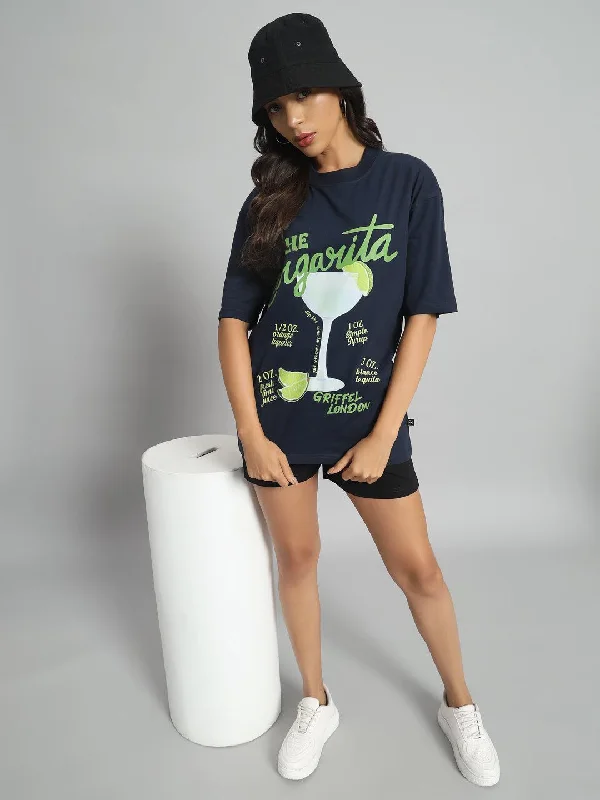 THE Margarita Oversized T-shirt and Shorts Co-ord Set Mesh Canvas Denim