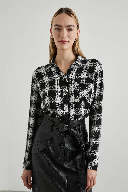 HUNTER SHIRT - MIDNIGHT SNOW Real Fur Shearling Chenille