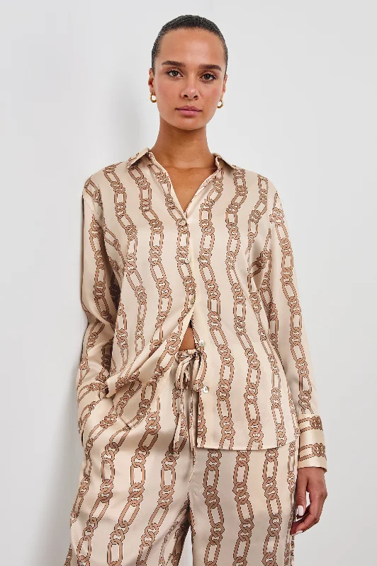 LEDGER SHIRT - IVORY GOLD LINK Casual Formal Business