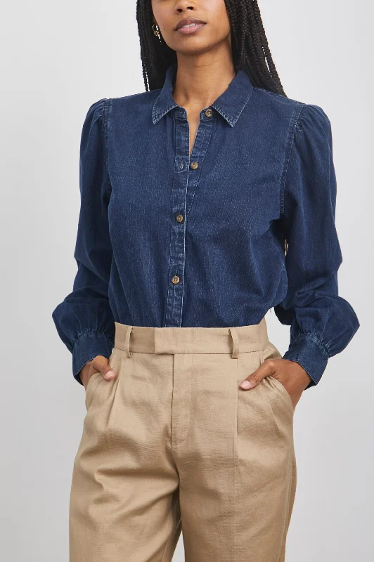 ANGELICA SHIRT - DARK VINTAGE Lace Blend Ribbed Blend Corduroy Blend
