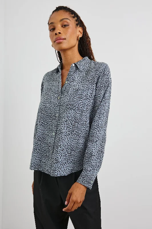 JOSEPHINE SHIRT - BLUE LYNX Anti-Pilling Machine Wash Handmade