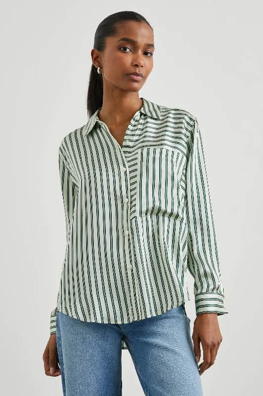 SPENCER SHIRT - EDEN STRIPE Rayon Velvet Corduroy