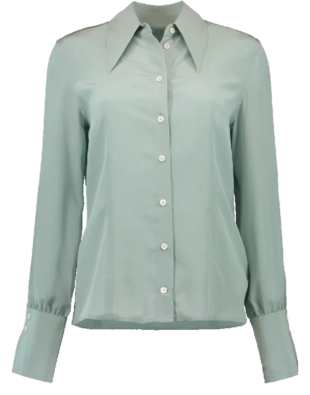 Slash Sleeve Shirt Front Pockets Side Pockets Patch Pockets
