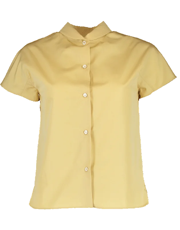 Short Sleeve Button Up Shirt Iron Safe Non-Iron Wrinkle Free