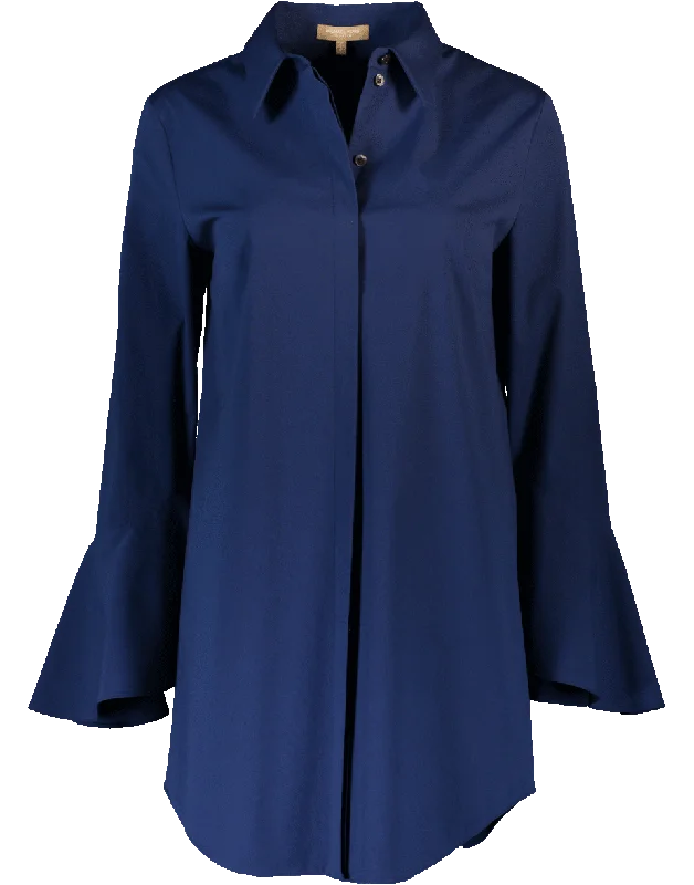 Bell Sleeve Shirt Terry Blend Velvet Blend Canvas Blend