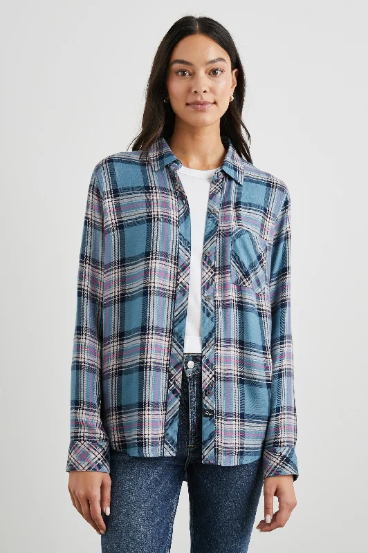 HUNTER SHIRT - BLUE JASPER BLUSH Iron Safe Non-Iron Wrinkle Free