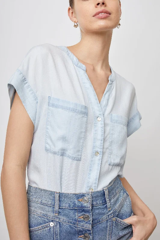 MEL SHIRT - LIGHT VINTAGE Rayon Fabric Velvet Fabric Corduroy Fabric