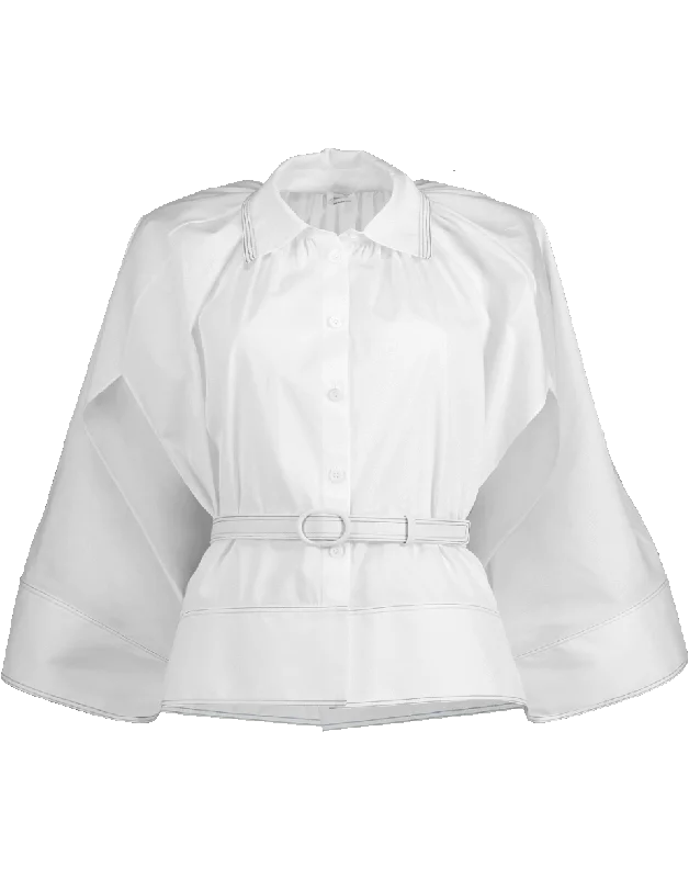 Cape Shirt Cashmere Blend Cotton Blend Poly Blend