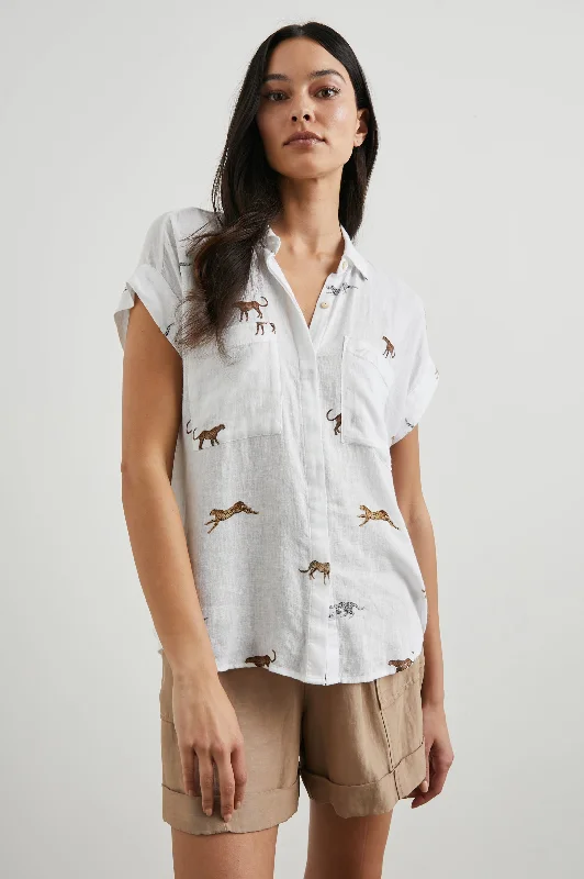 CITO SHIRT - SAFARI CHEETAH Polka Dot Checkered Tartan