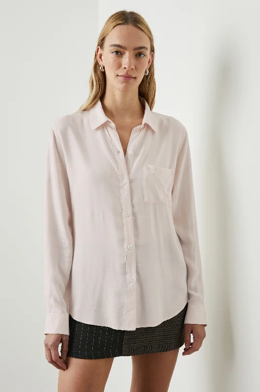 HUNTER SHIRT - ROSEWATER Denim Fabric Leather Fabric Suede Fabric