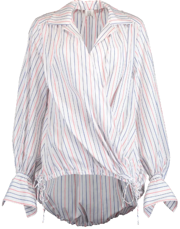 Drawstring Shirt Satin Blend Silk Blend Wool Blend