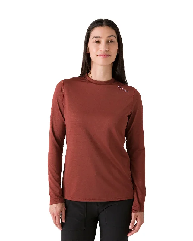 Women's Geo-T Crew L.S. Shirt Hooded Caped Shawl Collar