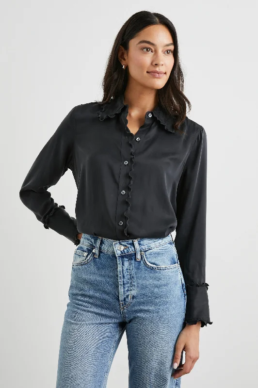 FIA SHIRT - BLACK Chenille Blend Fleece Blend Nylon Blend