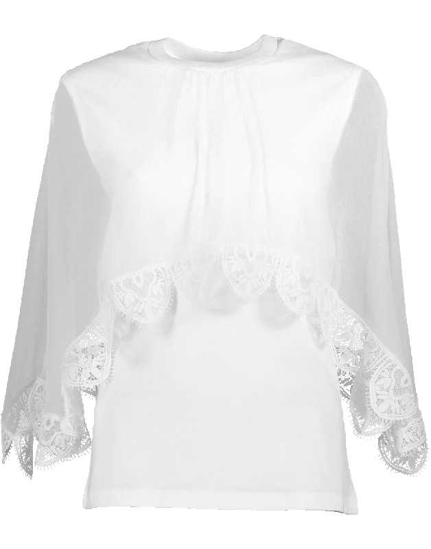 Tee Shirt With Overlay Anti-Shrink Durable Soft
