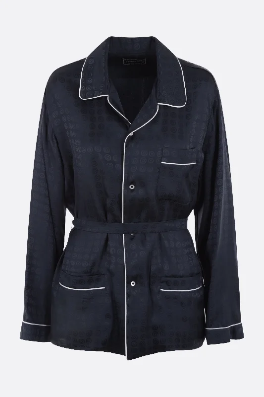 viscose pijama shirt Front Pockets Side Pockets Patch Pockets