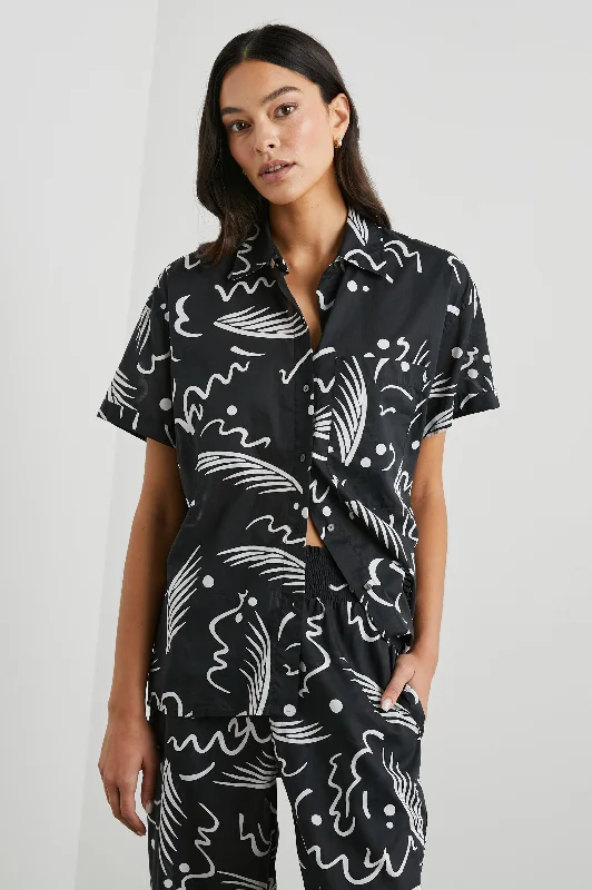 JEANNE SHIRT - TAHITI NIGHT Mesh Canvas Denim