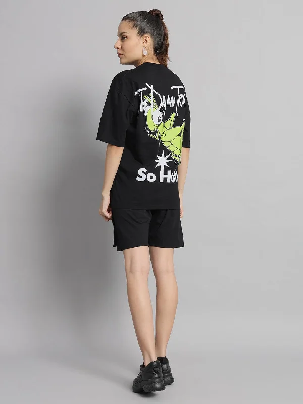 GRIFFEL Women T-shirt and Short Set Polka Dot Checkered Tartan