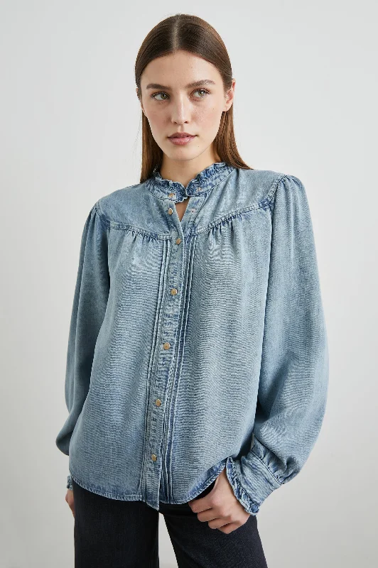 ALANNA SHIRT - ANTIQUE INDIGO Modern Contemporary Chic