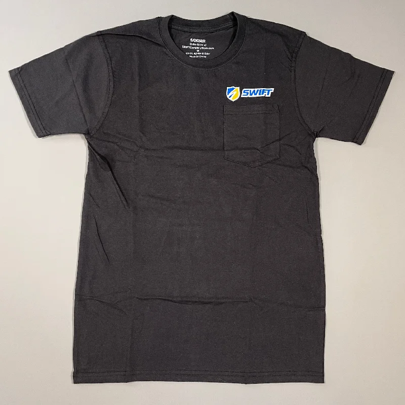 SWIFT Transportation Driver T-Shirt w/Pocket Unisex Sz M Black SW-170 (New Other) Cashmere Blend Cotton Blend Poly Blend