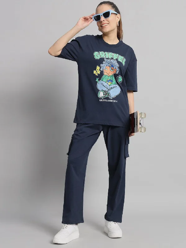 GRIFFEL T-shirt and Trackpant Set Silk Blend Satin Velvet