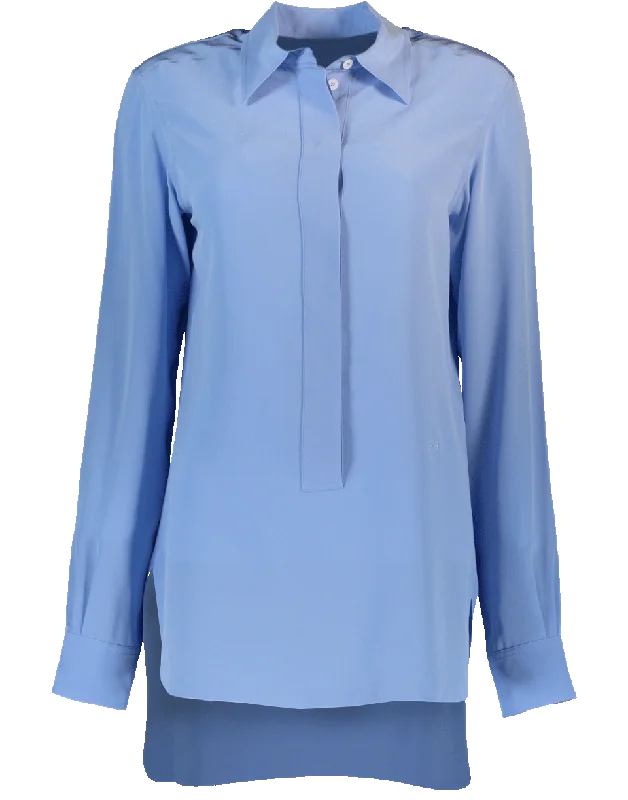 Front Placket Shirt Graphic Embroidered Appliqued