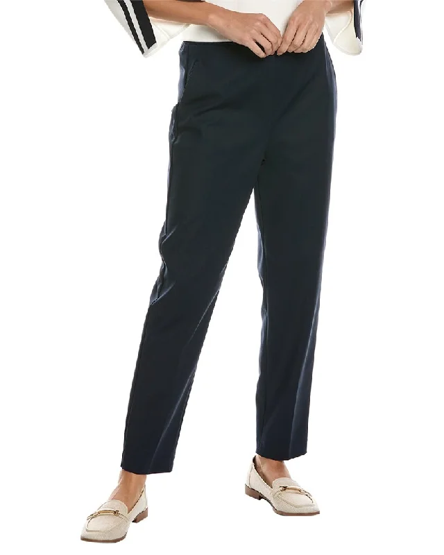 St. John Skinny Crop Pant Trendy Wide-Leg Pants