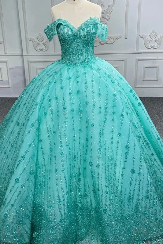 V-neck Sequined Evening Party Dresses Off-the-shoulder Quinceanera Dresses Tunics Exclusive limited