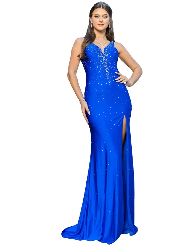 Bliss Sparkle Embellishments Deep Slit Long Dress for Women, Sizes XS-3XL Tunics Chic fashionable