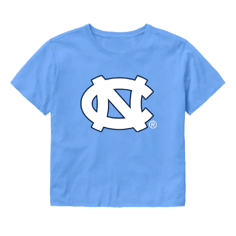 UNC Game Day Crop Top Asymmetrical Pockets Print