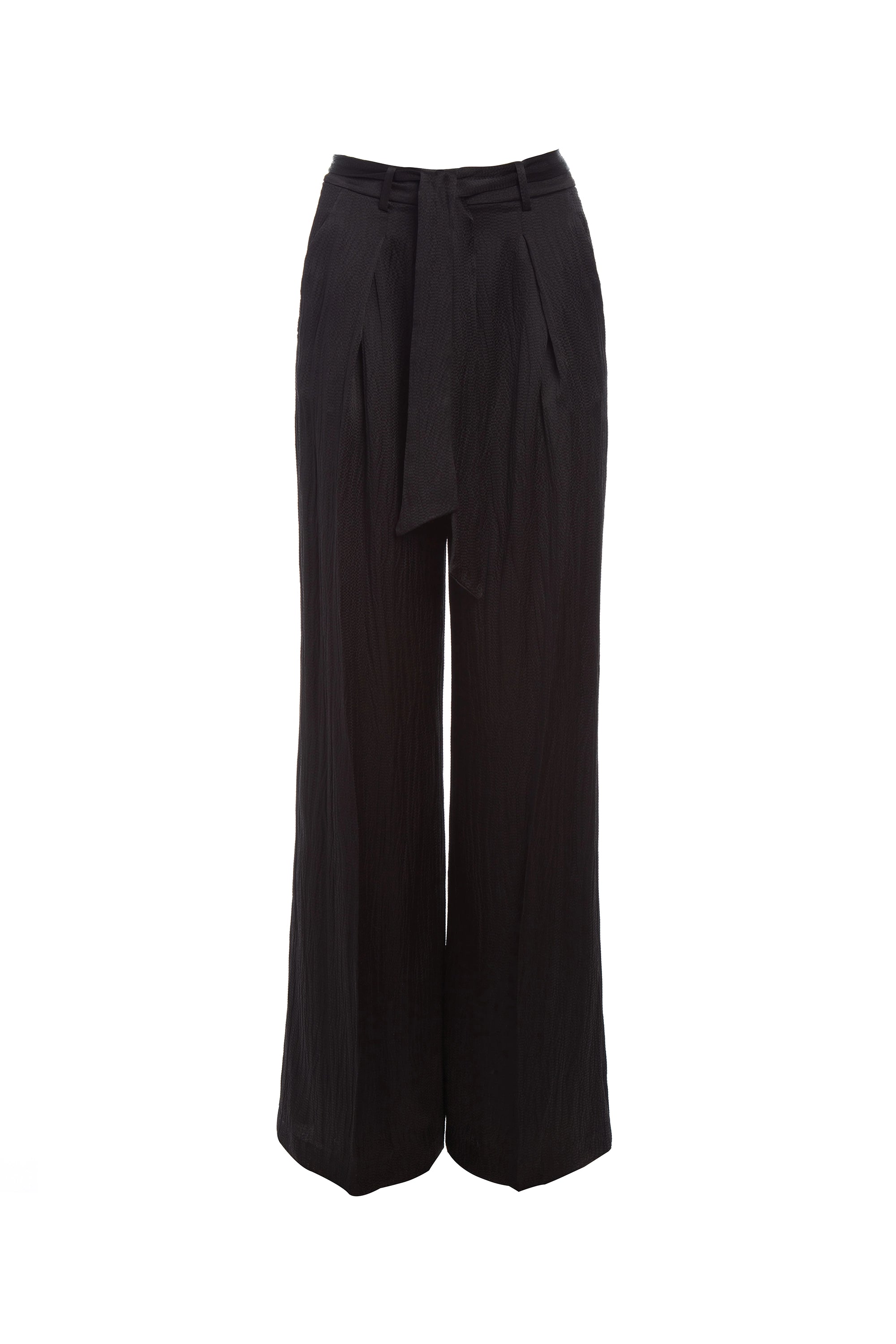 Thomazia Pant in Black Silk Trendy Work Pants