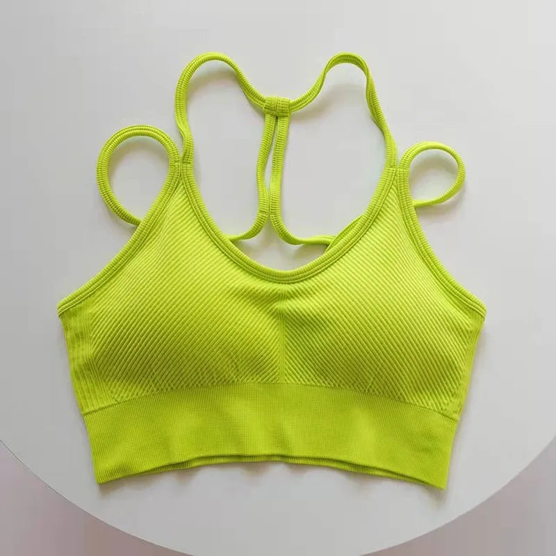 Women Sports Bra Shockproof Fitness Tops Sportswear Gym Crop Top Brassiere Push Up Sport Bras Gym Workout Top Seamless Yoga Bra Hooded Caped Shawl Collar