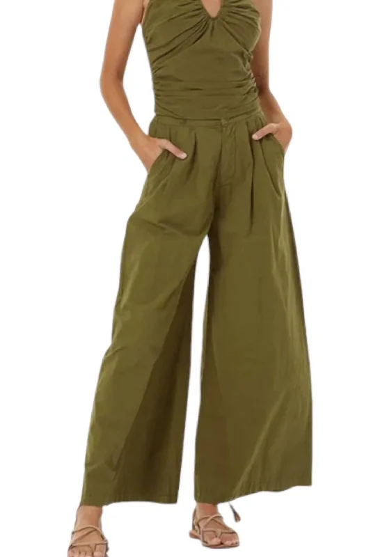 Cosmo Pants In Kelp Fashionable Tapered Leg Pants