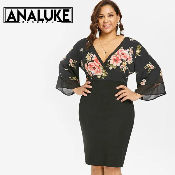 Sleeve Low Cut Floral Party Dress Tunics Running lightweight