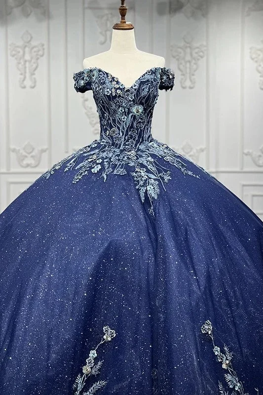 Exquisite Appliques Evening Gowns Off Shoulder Sweetheart Ball Gown Party Dresses Tunics Luxurious high-end