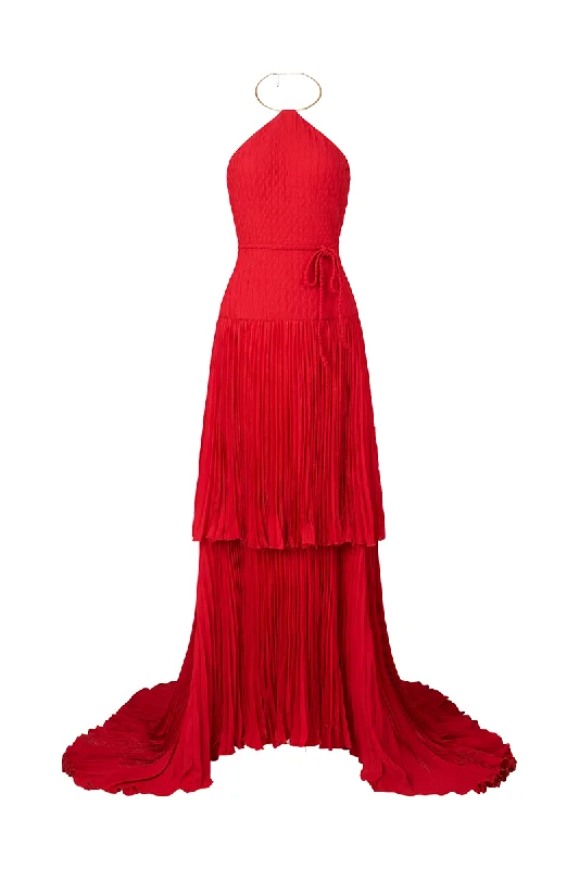 GRACEFUL SCARLET DRESS IN RED Tunics Gym athletic