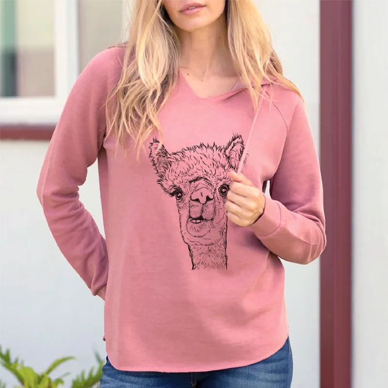 Bare Henry the Alpaca - Cali Wave Hooded Sweatshirt Hoodie with Monochrome Minimalist Simple