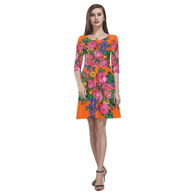 Kokum's Revenge Sierra Tethys Half-Sleeve Skater Dress Tunics Practical easy-care