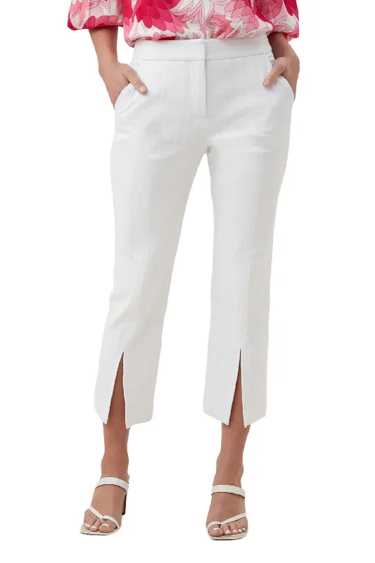 North Beach Pant In White Classic Straight-Leg Pants