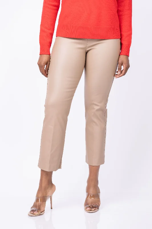 Elliott Lauren Coated Bengalin Pants in Camel Comfortable Denim Pants