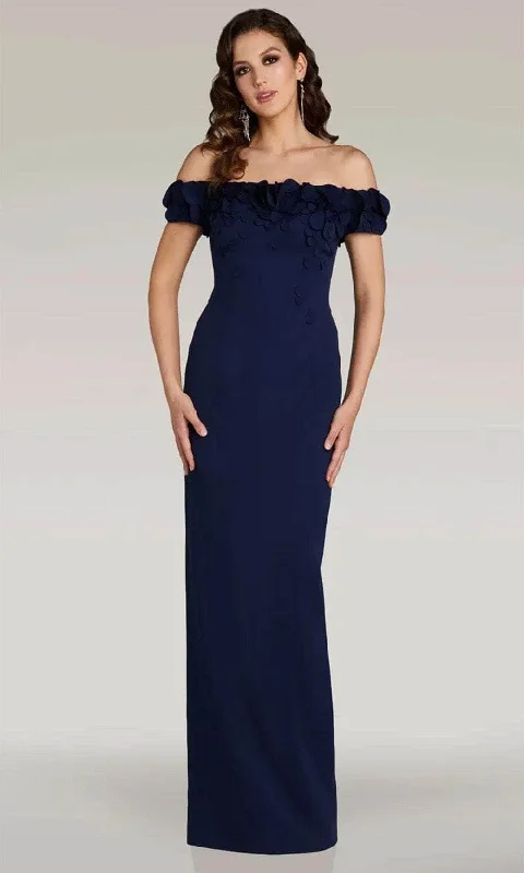 Gia Franco 12366 - Floral Applique Evening Dress Tunic Top Casual