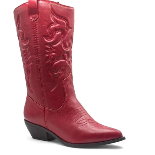 Women's Tall Western Cowboy Dress Boots - Comfortable Cowgirl Boots for Women Tunics Versatile all-occasion