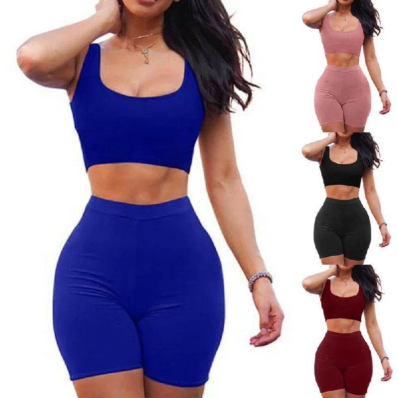 2 Piece Set Women Yoga Summer Women's Two Piece Dress Crop Top Skirt Set Sleeveless Outfits Summer Clothes For Women Sleeveless Real Fur Shearling Chenille
